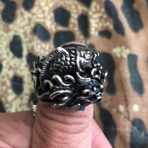 Ed Hardy Koi Fish Harley style S-Steel Ring